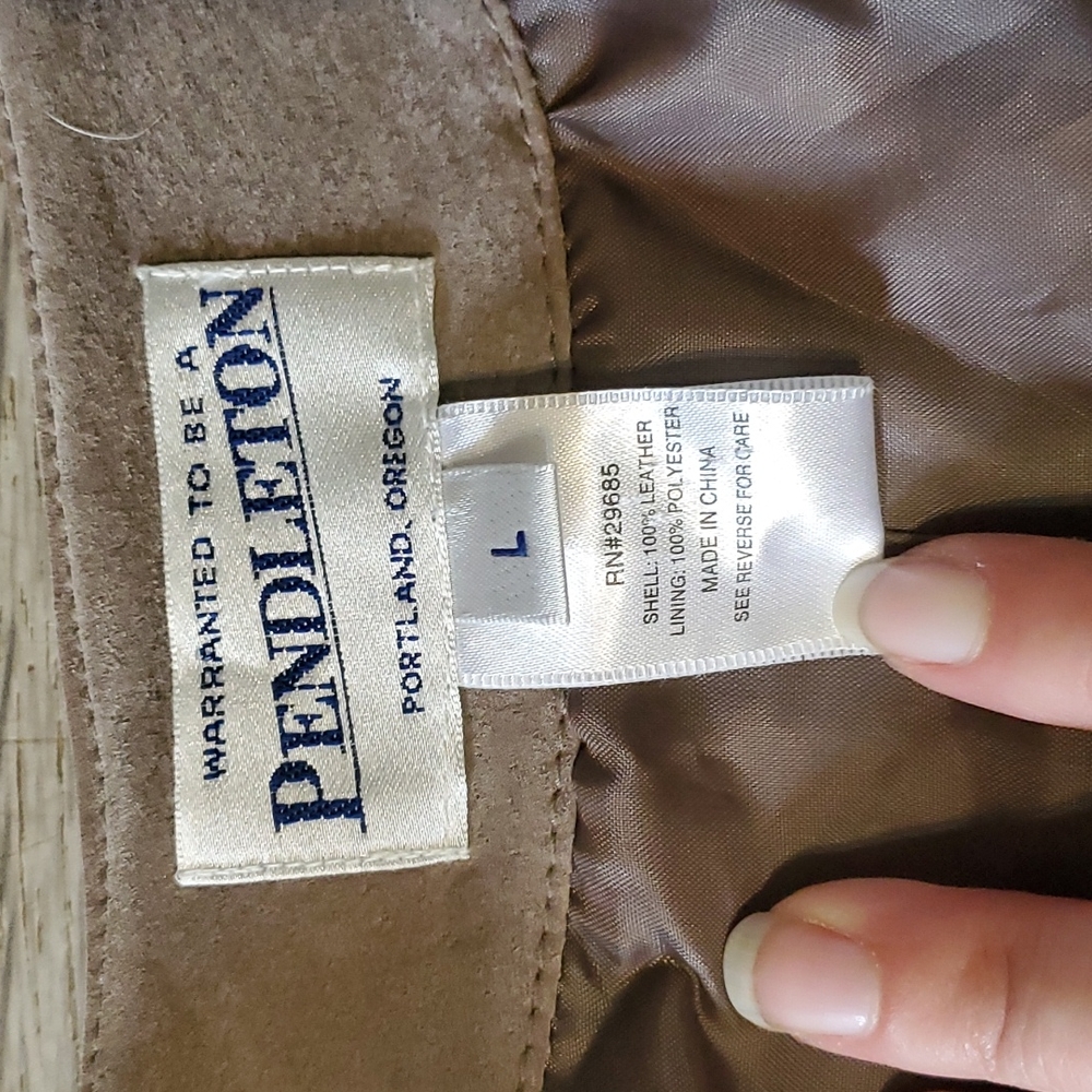 Pendleton Leather Jacket L - image 3